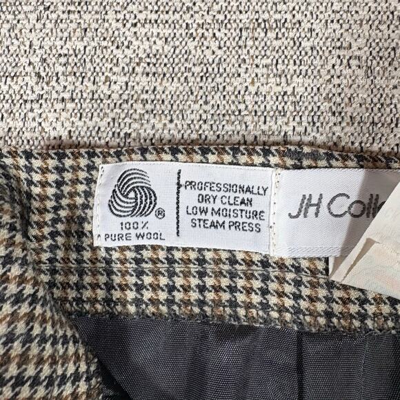 JH COLLECTIBLES HOUNDSTOOTH WOOL LINED POCKET SKIRT WOMENS SIZE 14 - Picture 4 of 6